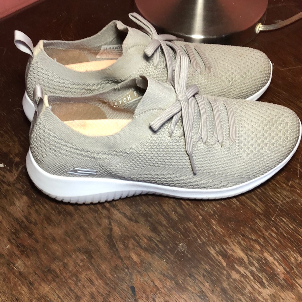 Skechers Flex Slip On Gray Women's Shoes 9.5